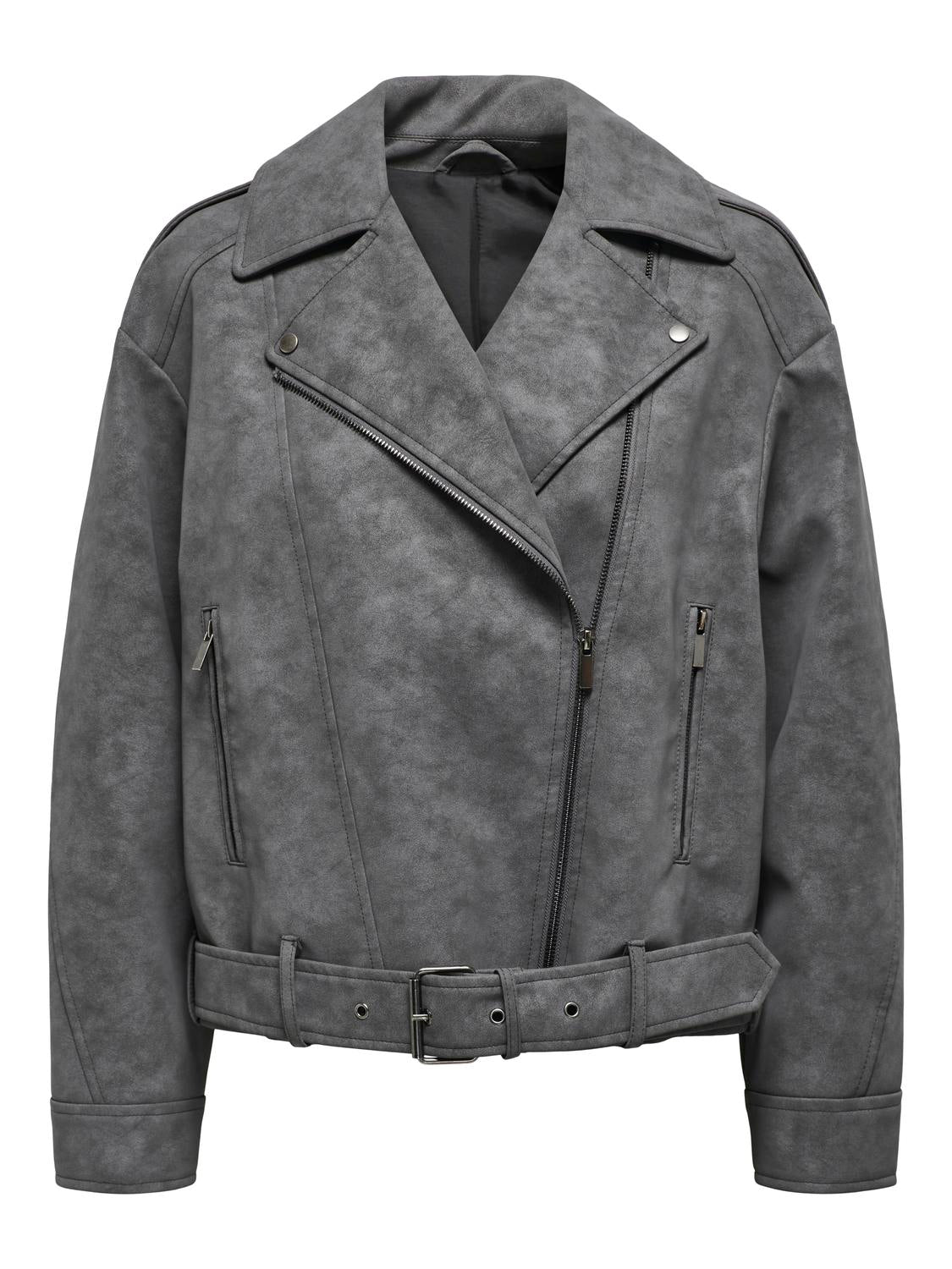 ONLAVA Faux Leather Jacket - Grå
